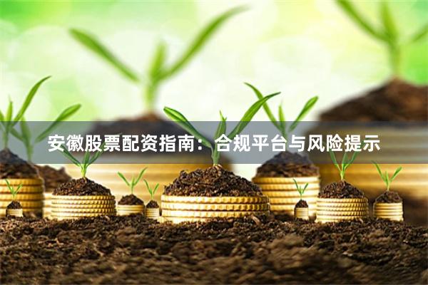 安徽股票配资指南：合规平台与风险提示